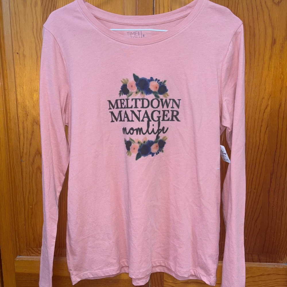 Time and Tru Pink Long Sleeve Top